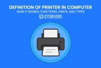 Definition of Printer in Computer: How It Works, Functions, Parts, and Types