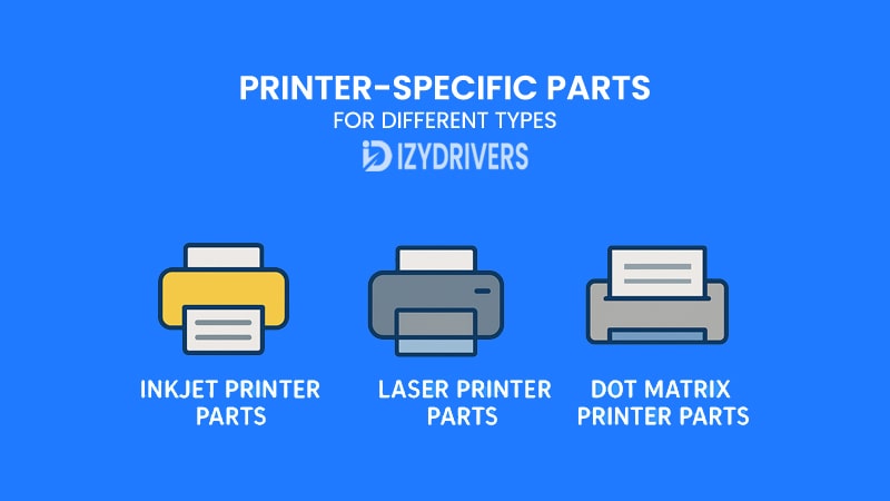 Printer-Specific Parts for Different Types