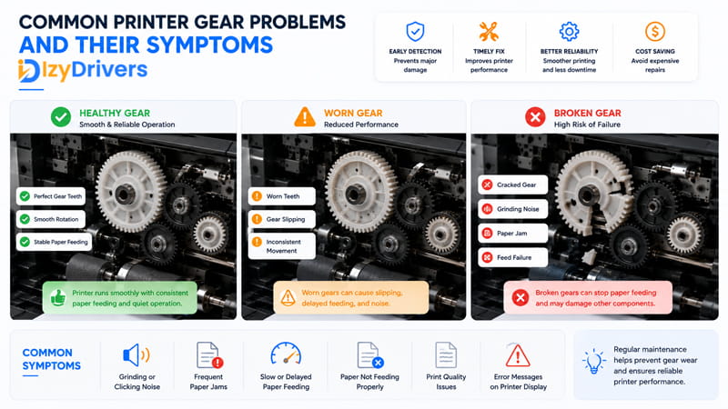 Common Printer Gear Problems and Their Symptoms